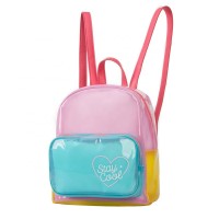 Heopono OEM Fashion Colorful New Children Book Bag Fitness Durable PVC School Translucent Kids Backpack for Girls