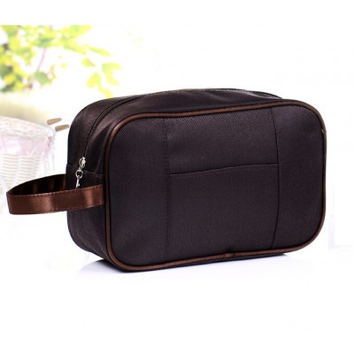 Men Waterproof Portable Toiletry Wash Bag for Travel Storage Shampoo Cosmetics Shaving Kit (Polyester)