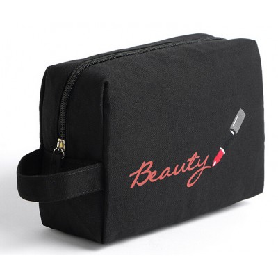 Durable Fashion Women Beauty Makeup Bag Canvas Pouch with Zipper for Jewelry Pencil Perfume Lipstick Mascara Foundation Toiletry