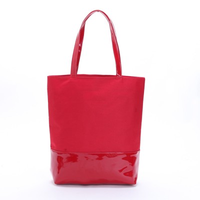 Women Handle Large Grocery Tote Shopping Bag Tote for Outdoor Rose Pink PVC