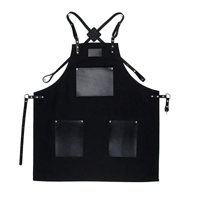 Hot Sale High Quality Restaurant Apron for Chef Waterproof Denim Coffee Shop Apron for Work