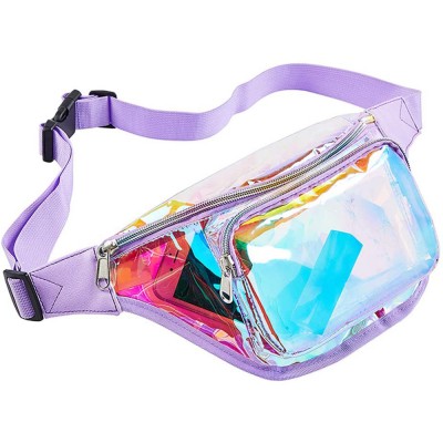 Fashion Women Hologram PVC Waist Fanny Pack with Adjustable Belt