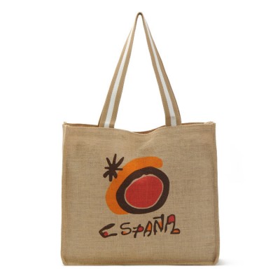 Women Casual Linen Shopping Bag Shopper Shoulder Bags Tote for Books Bottles Fruits Library