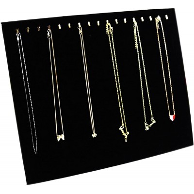 High Quality Black Velvet 17 Hooks Necklace Jewelry Organizer Display