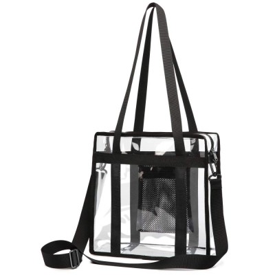 Durable PVC Handbag with Separate Mesh Pocket Waterproof Tote bag