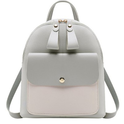 Customized Pu leather backpack fashion bag lady's backpack