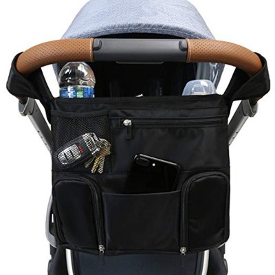 2019 New Design Custom Waterproof Outdoor Hanging Baby Stroller Organizer Bag with Insulated Cup Holder