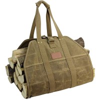 Hot Sale Custom Dustproof Waterproof Waxed Canvas Log Carrier Bag Durable Firewood Bag with Handle