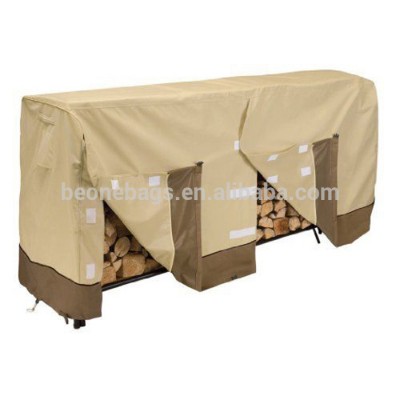 High Quality Backyard Storage Series Covered Firewood Log Rack with black polyester cover