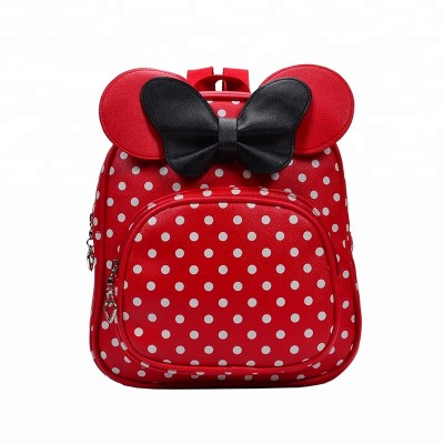 fashion cute cartoon PU school bags with handle and zippers