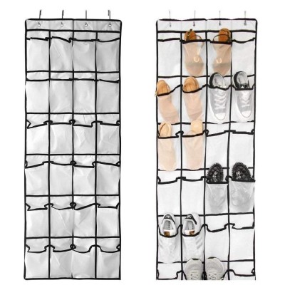 Foldable Oxford Over the Door Storage Bag Waterproof Hanging Cloest Shoe Organizer Corner Shelf Organizer Kitchen for 24 Pockets