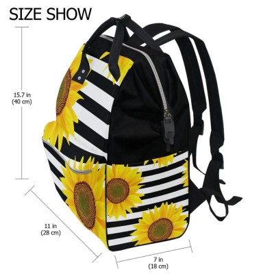 Sunflower Diaper Bag Mummy Backpack Multi Functions Large Capacity Nursing Bag