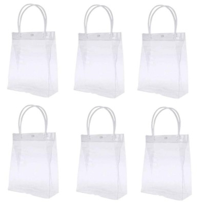 Transparent PVC Gift bag with Handles Durable Shopping Bag