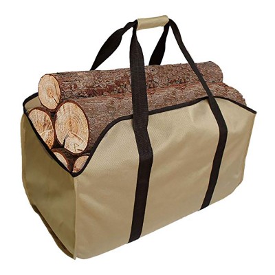 Heavy Duty Durable Oxford Firewood Log Carrier Bag Large Capacity Tote Wood Carrying Bag