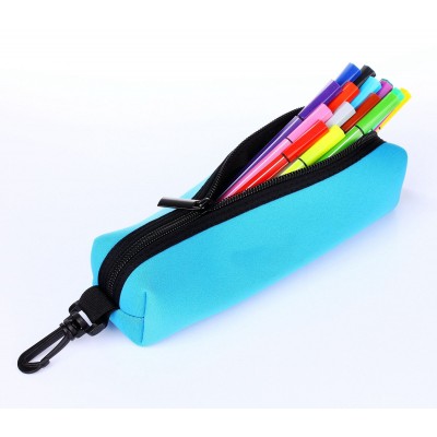 Boys&Girls Reusable Neoprene Rubber Tape Pen Case for Tools Eraser Crayon Cosmetic Brush Pouch